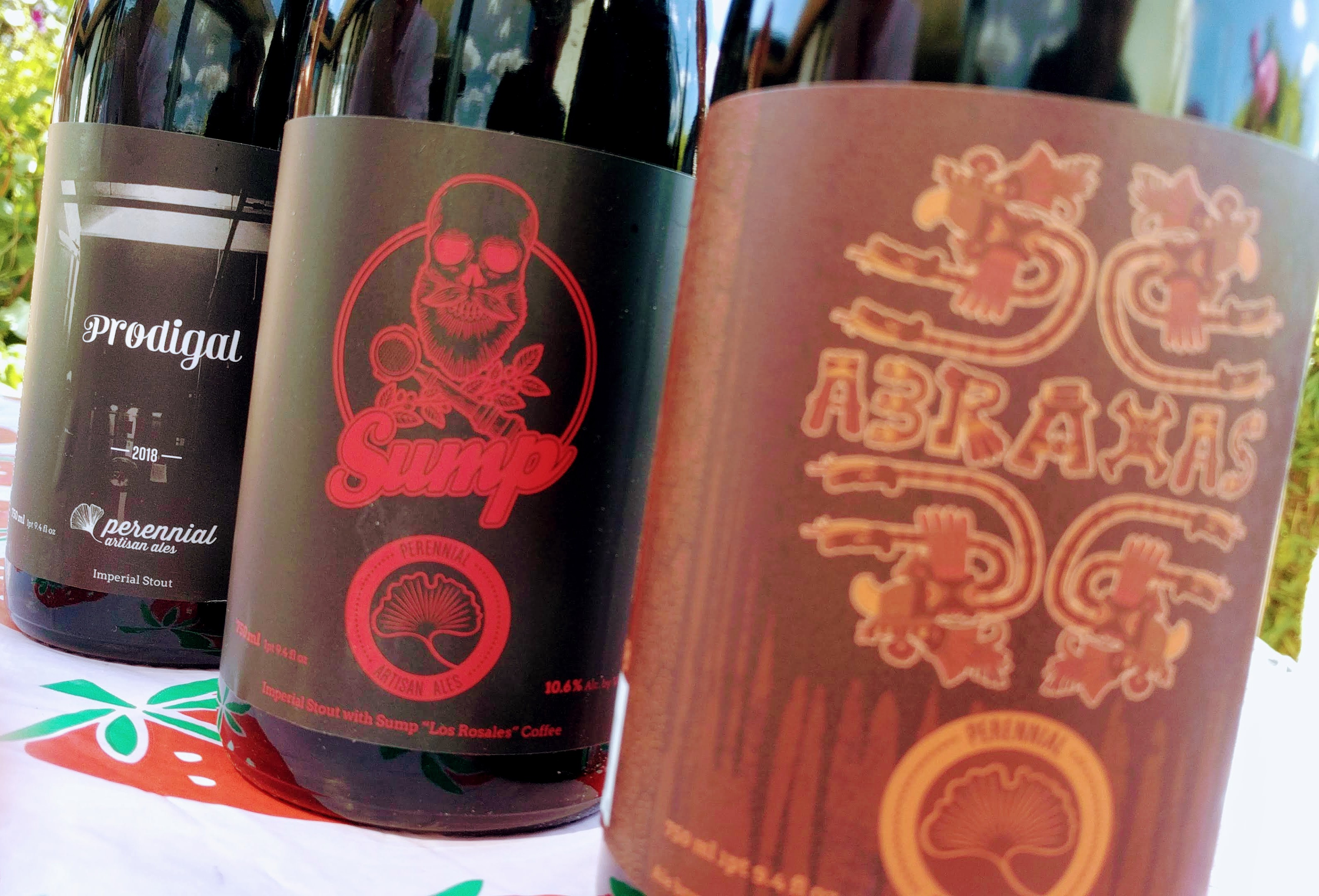 Perennial Artisan Ales – Prodigal 2018/ Sump Coffee Stout 2018/ Abraxas 2017
