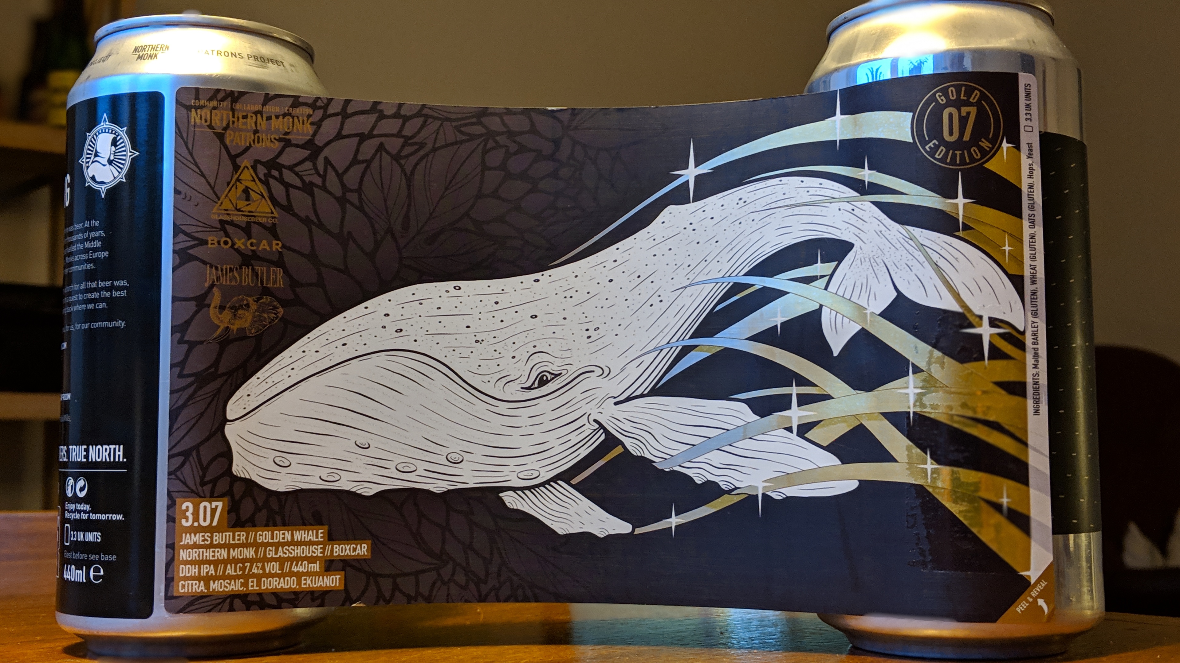 Northern Monk – Patrons Project 3.07 // James Butler // Golden Whale // GlassHouse // BOXCAR // DDH IPA