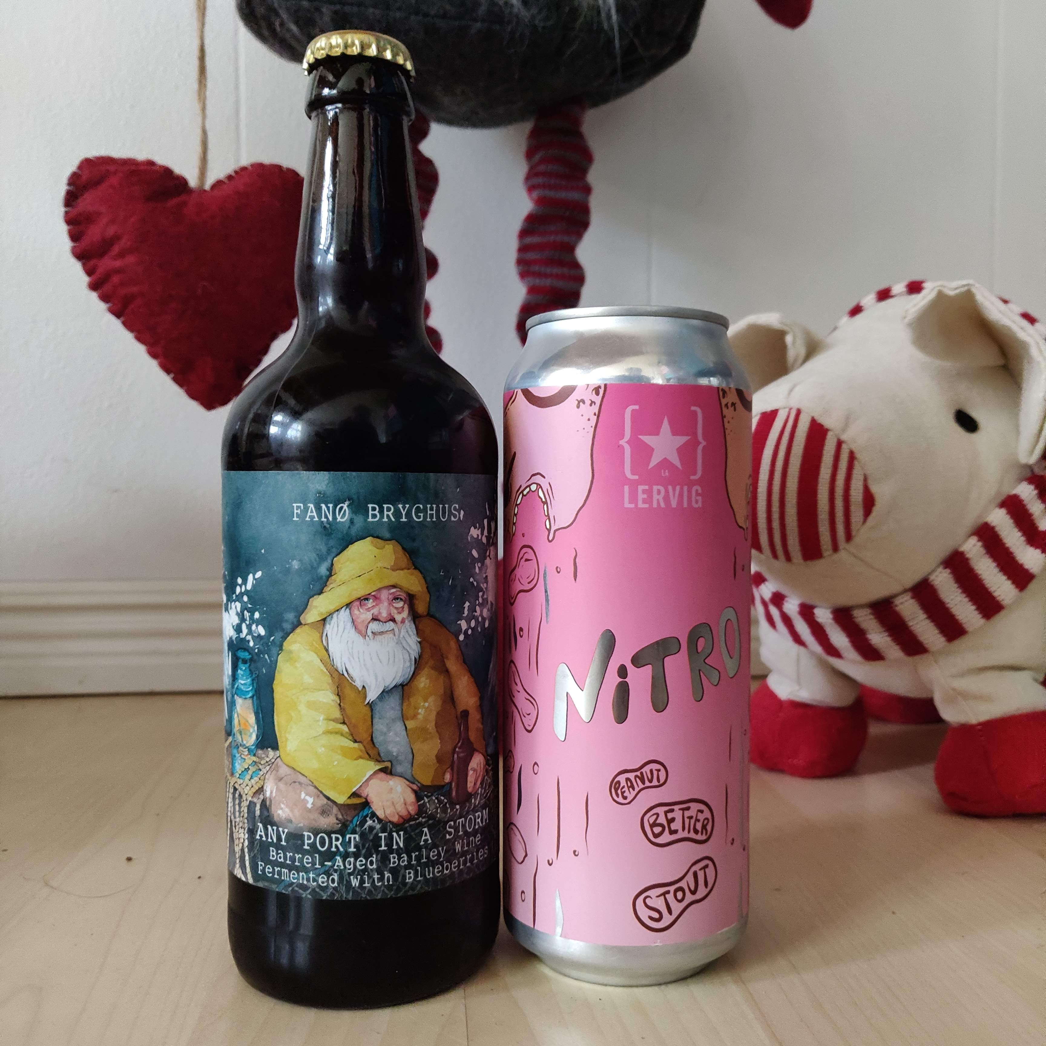 Fanø Bryghus Any Port In A Storm og Lervig Peanut Better Stout