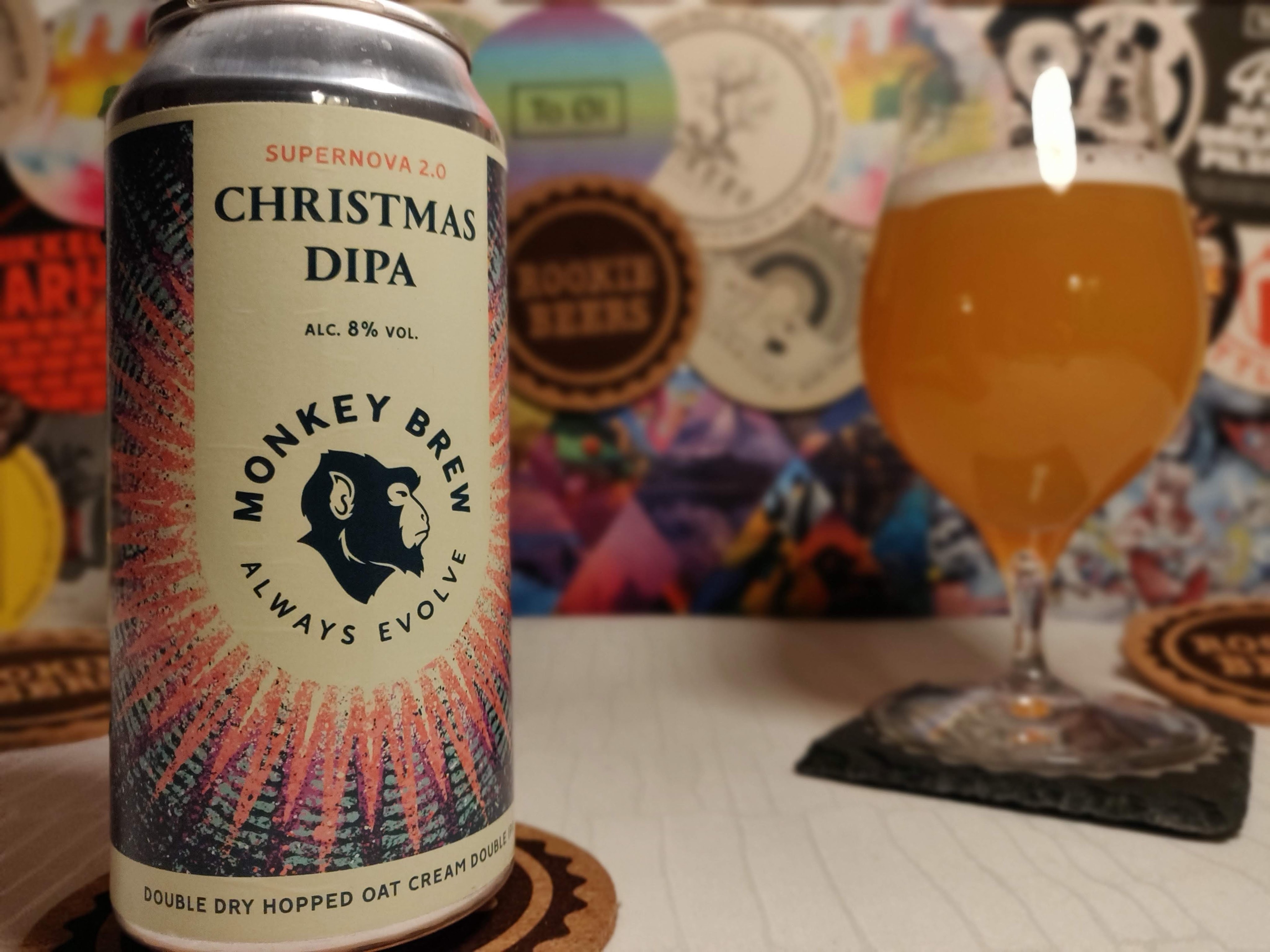 Billede af Monkey Brew - Supernova 2.0 Christmas DIPA 8%.